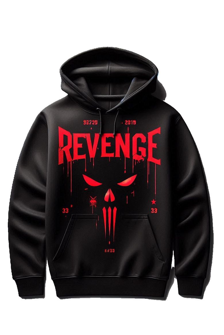 Revenge hoodie red and black sale